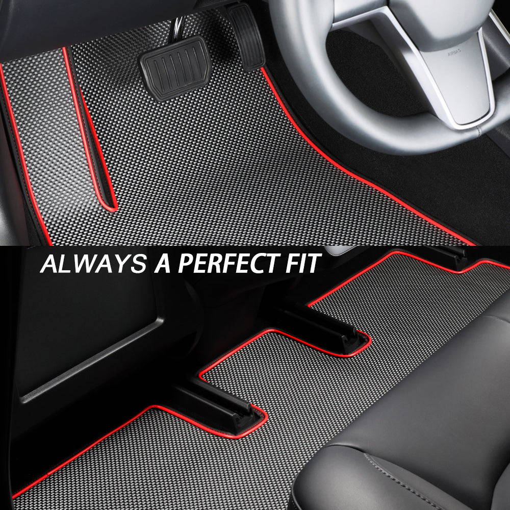 2024 Tesla Model 3 Highland Floor Mats-Long Range Rear(3PC/6PC/Trunk)