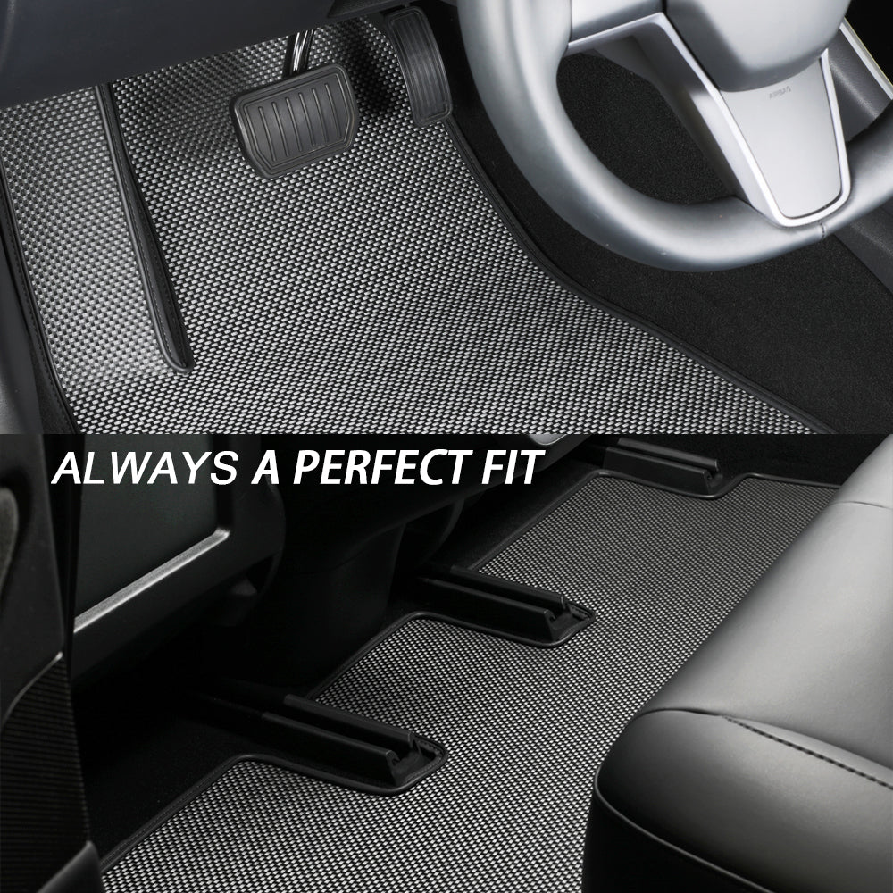 2024 Tesla Model 3 Highland Floor Mats-Long Range Rear(3PC/6PC/Trunk)