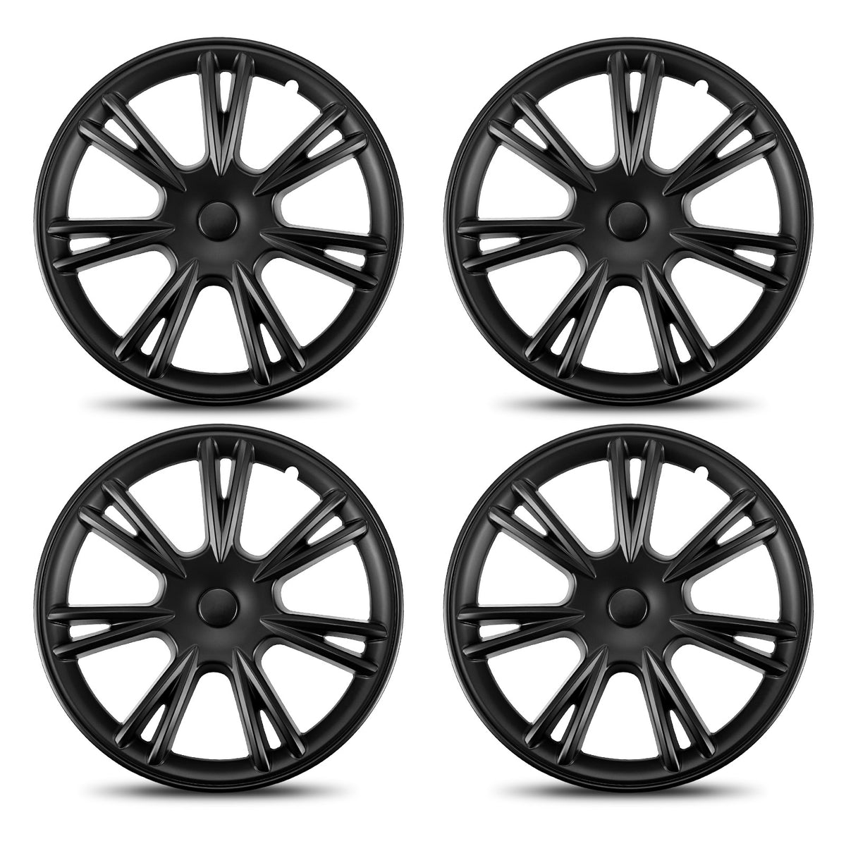 4PC Black 19-Inch Hub Caps Replacement Wheel Covers fits 2021 2022 Tesla Model Y