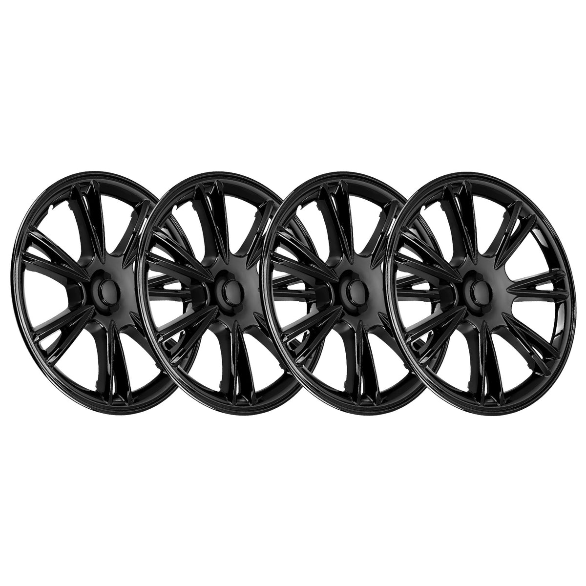 4PC Black 19-Inch Hub Caps Replacement Wheel Covers fits 2021 2022 Tesla Model Y
