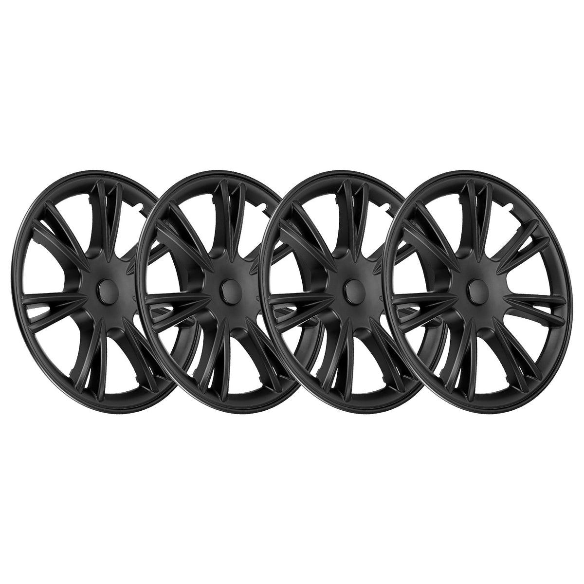 4PC Black 19-Inch Hub Caps Replacement Wheel Covers fits 2021 2022 Tesla Model Y