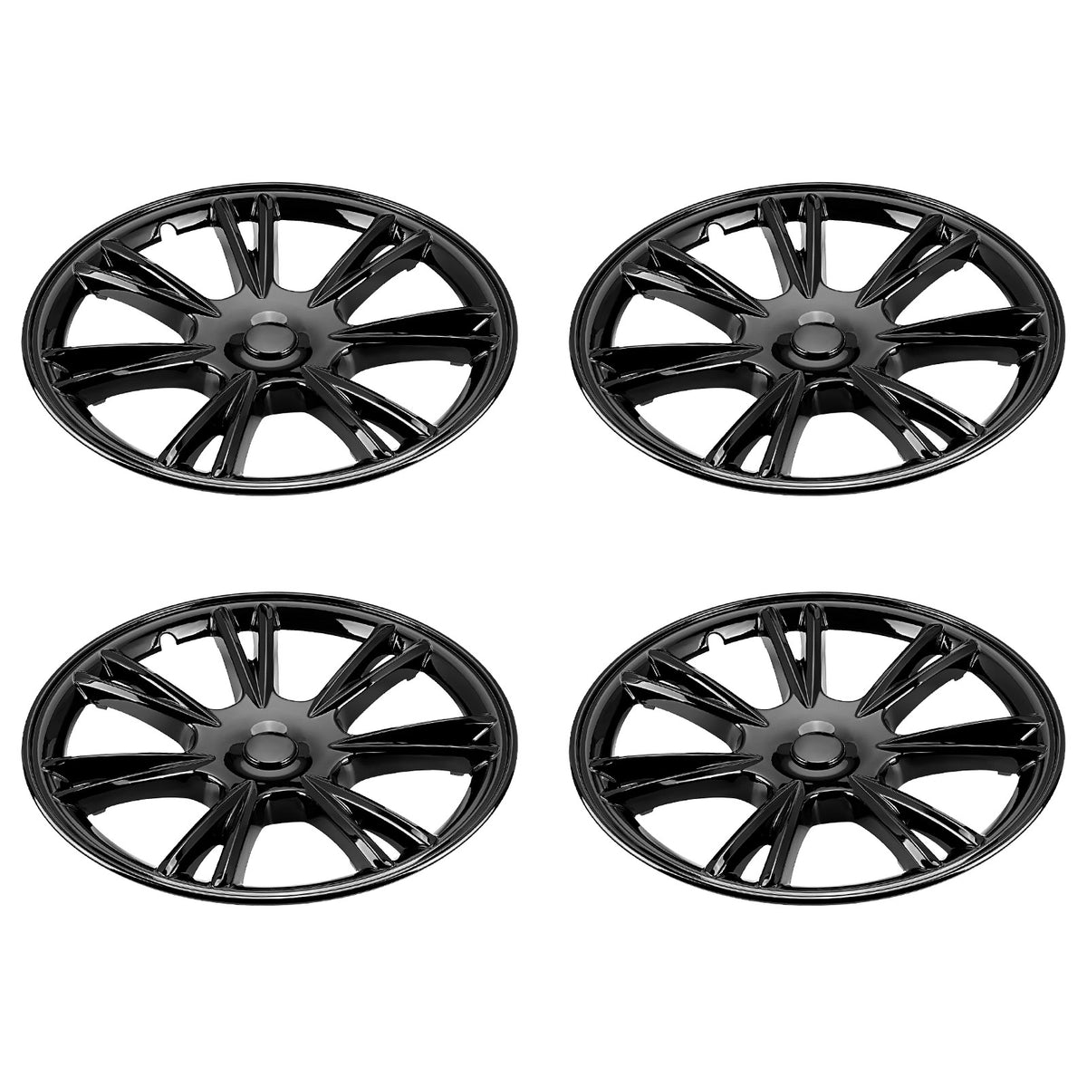 4PC Black 19-Inch Hub Caps Replacement Wheel Covers fits 2021 2022 Tesla Model Y