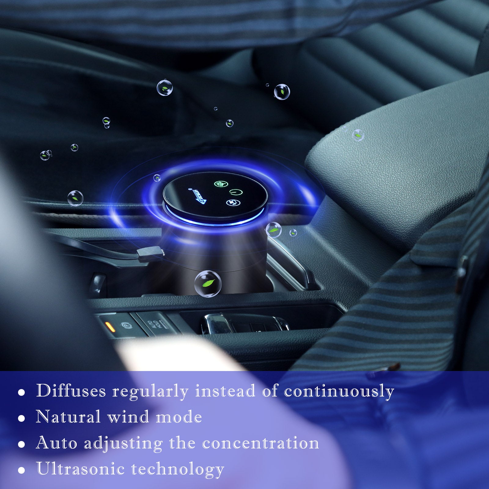 AI Smart Negative Ion Car Aromatherapy Diffuser Charging Luxury Car  Accessories Gift