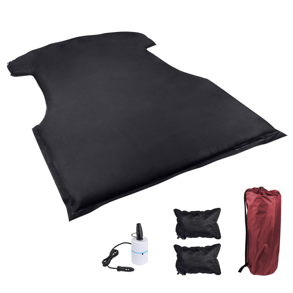1 Set of Tesla Model Y Customized Car Automatic Air Mattress Trunk Air Bed (2 inflatable pillows + air pump)
