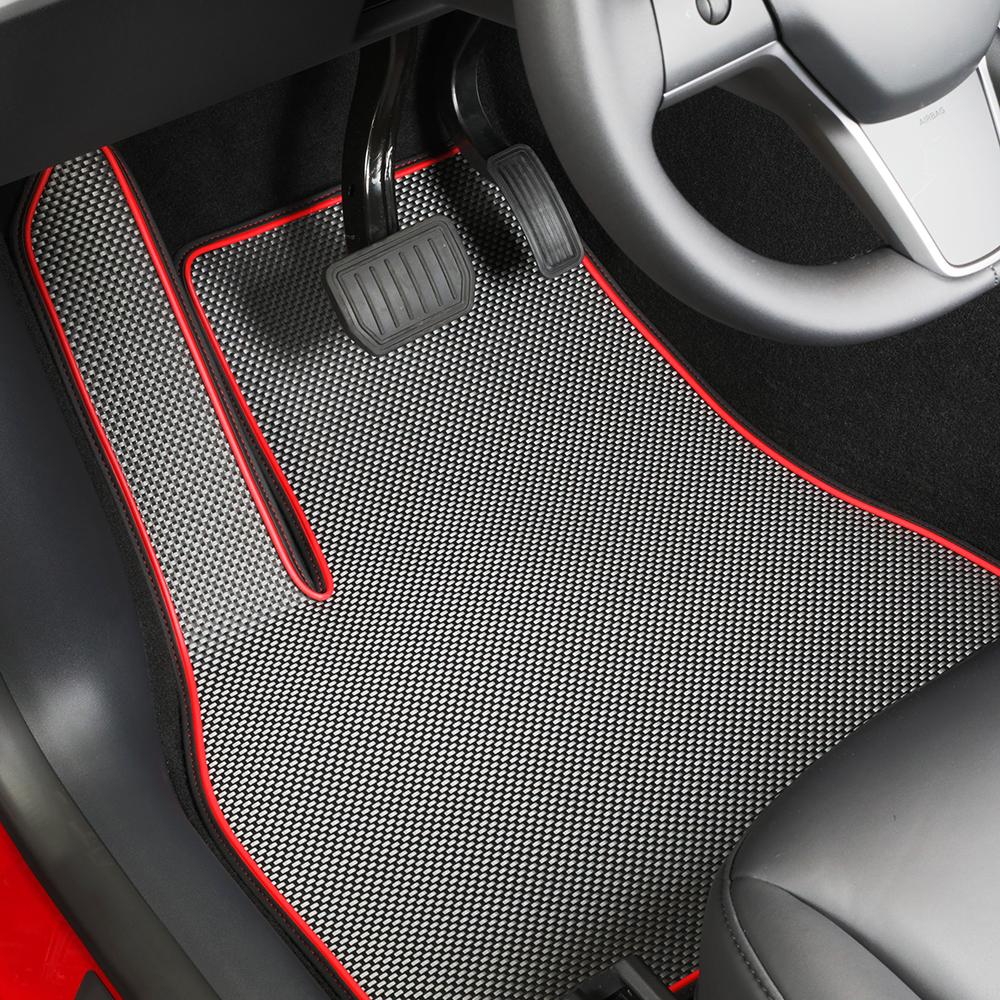 2021 7-Seat Tesla Model Y Floor Mats Newly Revised After June (Include June)-Long Range(3PC/11PC)