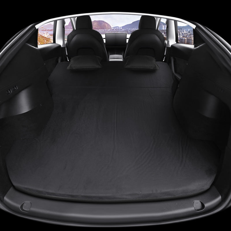 1 Set of Tesla Model Y Customized Car Automatic Air Mattress Trunk Air Bed (2 inflatable pillows + air pump)