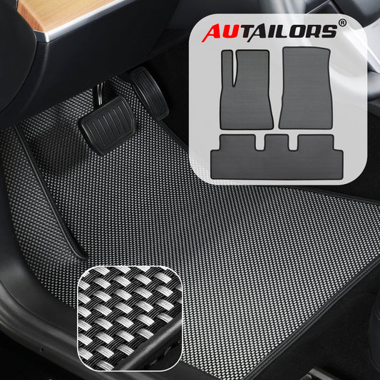 2024 Tesla Model 3 Highland Floor Mats-Long Range Rear(3PC/6PC/Trunk)