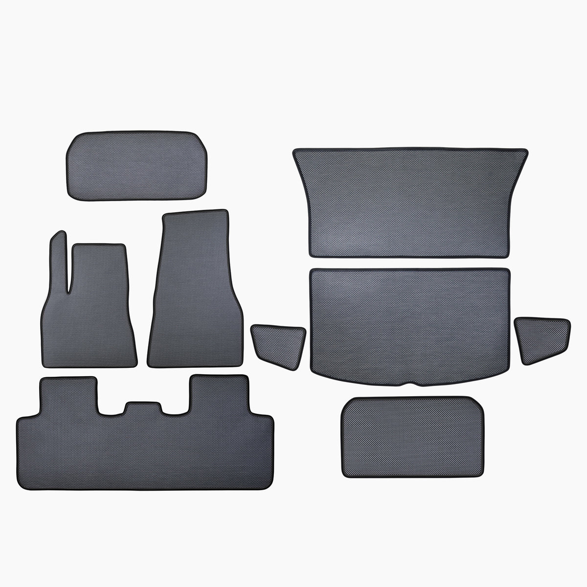 2021 5-Seat Tesla Model Y Floor Mats Manufactured from Jan. to May-Long Range(3PC/8PC/9PC/Trunk)